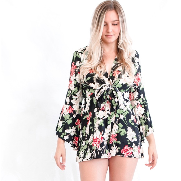 Floral Print Romper - Picture 1 of 3